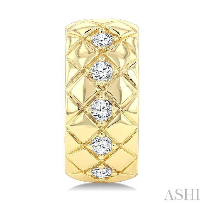 Golden Glow Diamond Fashion Half Hoop Earrings