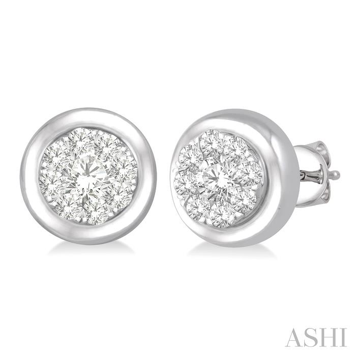 ROUND SHAPE LOVEBRIGHT ESSENTIAL DIAMOND STUD EARRINGS