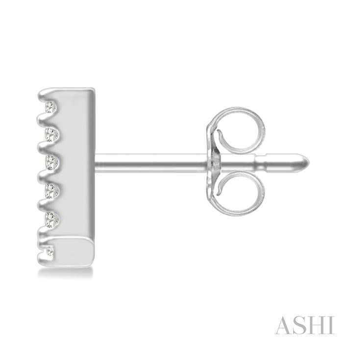 Block 'L' Initial Diamond Earrings