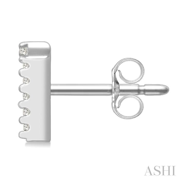 Block 'T' Initial Diamond Earrings