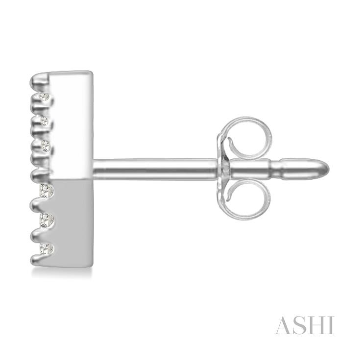 Block 'Y' Initial Diamond Earrings