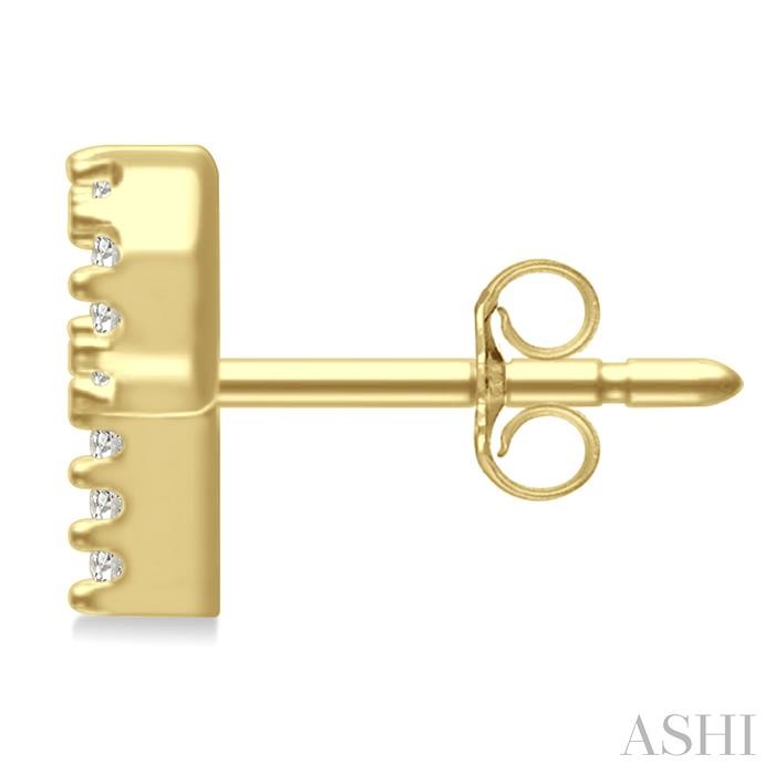 Block 'P' Initial Diamond Earrings