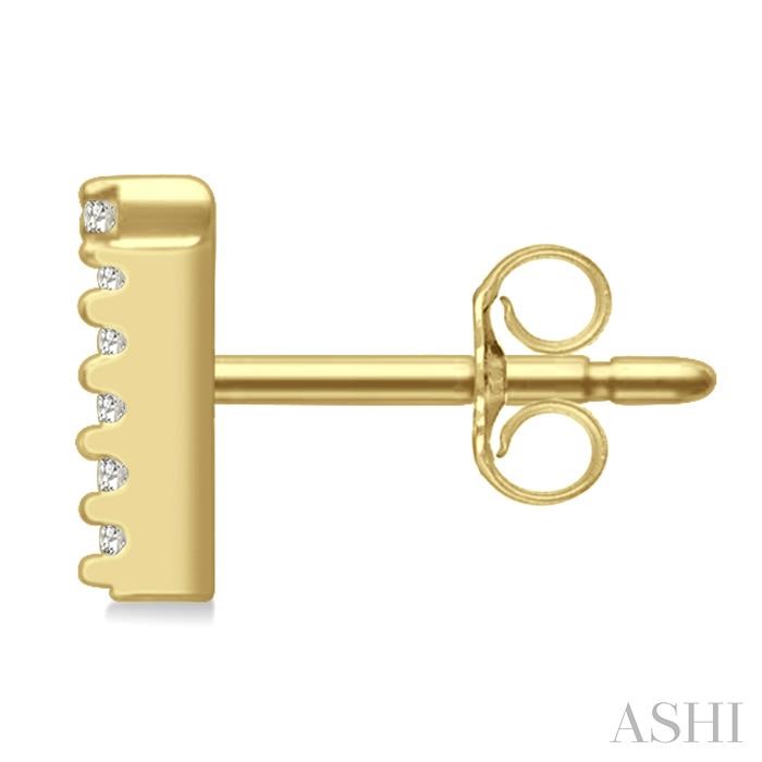 Block 'T' Initial Diamond Earrings