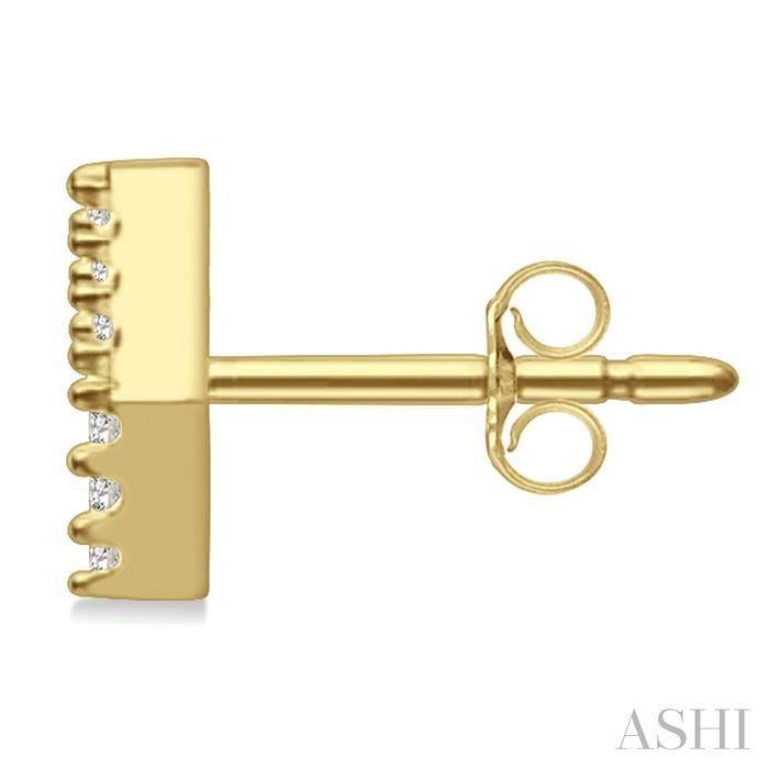 Block 'Y' Initial Diamond Earrings