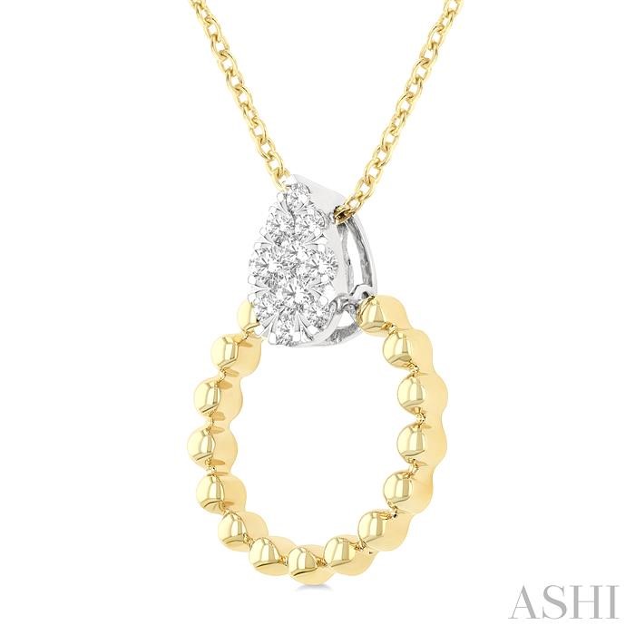 Bead Pear Shape Lovebright Diamond Pendant