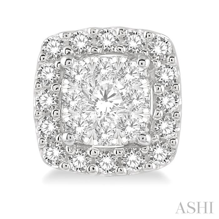 Cushion Shape Halo Lovebright Essential Diamond Earrings