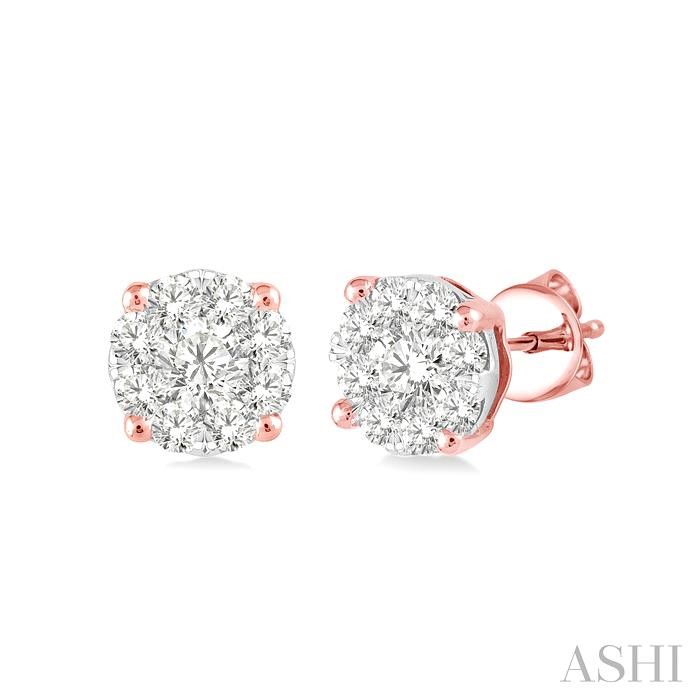 Round Shape Lovebright Essential Diamond Stud Earrings