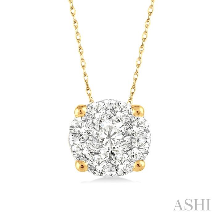 ROUND SHAPE LOVEBRIGHT ESSENTIAL DIAMOND SOLITAIRE PENDANT