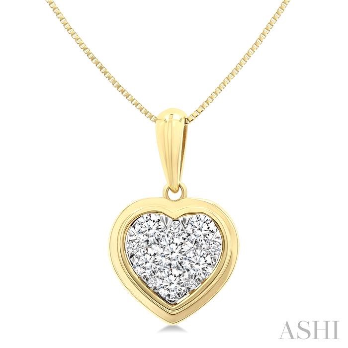 Heart Shape Bezel Set Lovebright Diamond Fashion Pendant