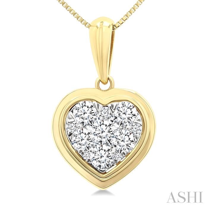 Heart Shape Bezel Set Lovebright Diamond Fashion Pendant