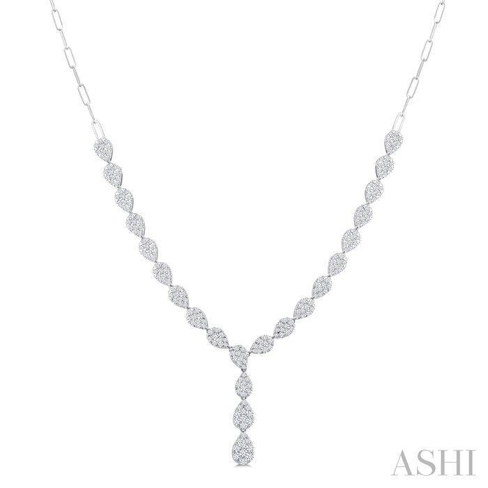 Lovebright Pear Shape Diamond Fashion Necklace