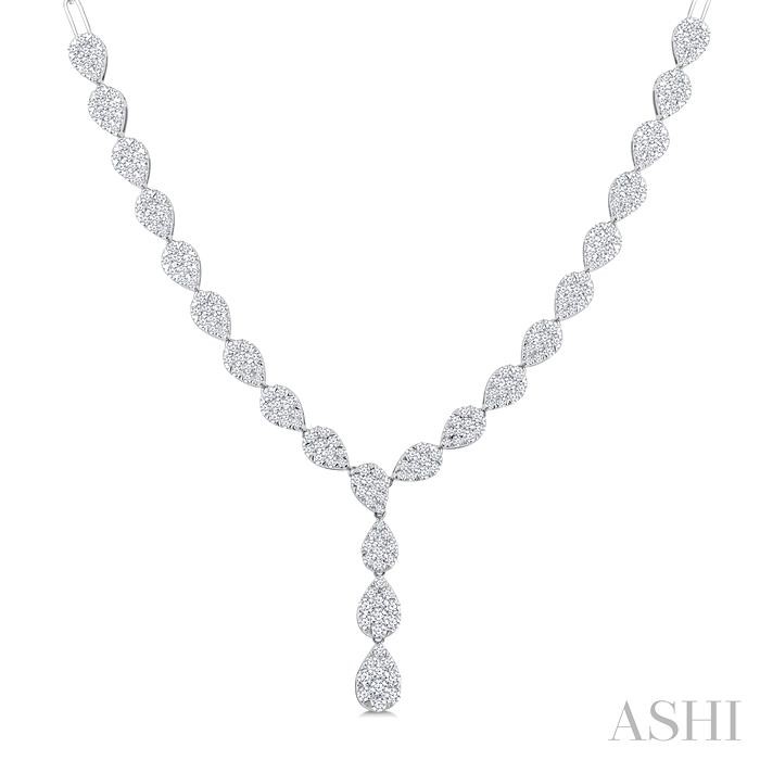 Lovebright Pear Shape Diamond Fashion Necklace