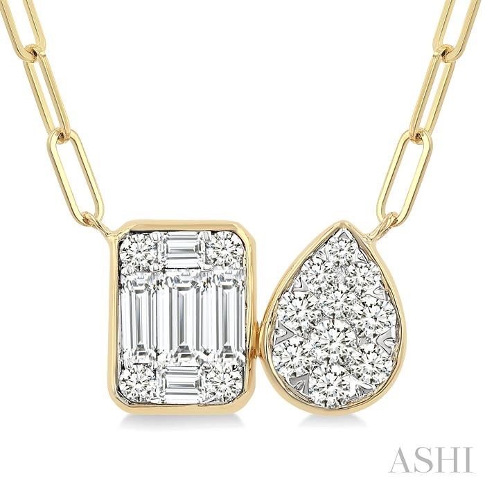 Emerald & Pear Lovebright Diamond Necklace