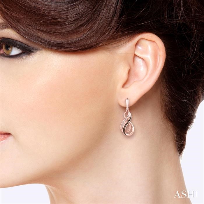 Infinity Champagne Diamond Fashion Earrings