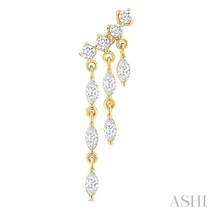 Marquise Shape Chandelier Diamond Earrings