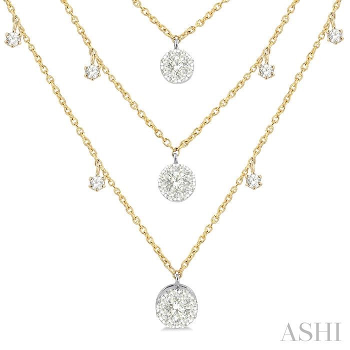 Round Shape Lovebright Diamond Layered Necklace