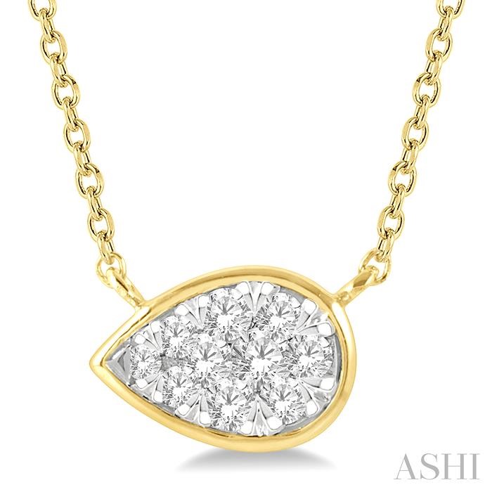 PEAR SHAPE LOVEBRIGHT ESSENTIAL DIAMOND NECKLACE