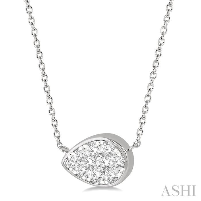 PEAR SHAPE EAST-WEST LOVEBRIGHT ESSENTIAL DIAMOND NECKLACE