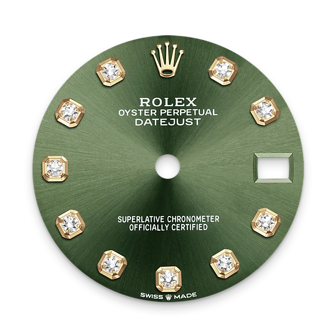 Olive green dial